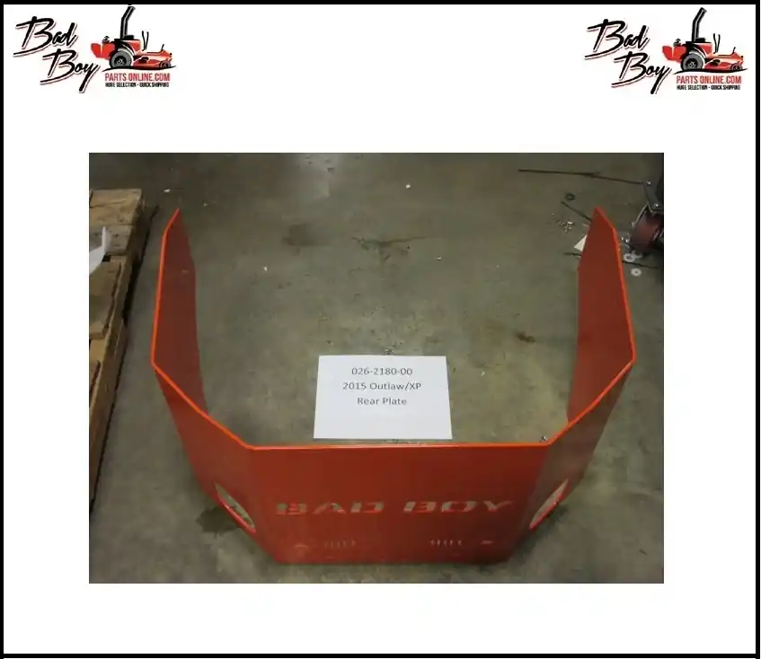 Rear Plate, Outlaw XP - Bad Boy Part #026-2180-00 Limited Time