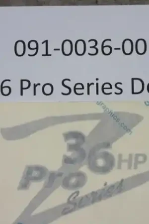 Z36 Pro Series Decal - Bad Boy Part # 091-0036-00 Direct From Factory
