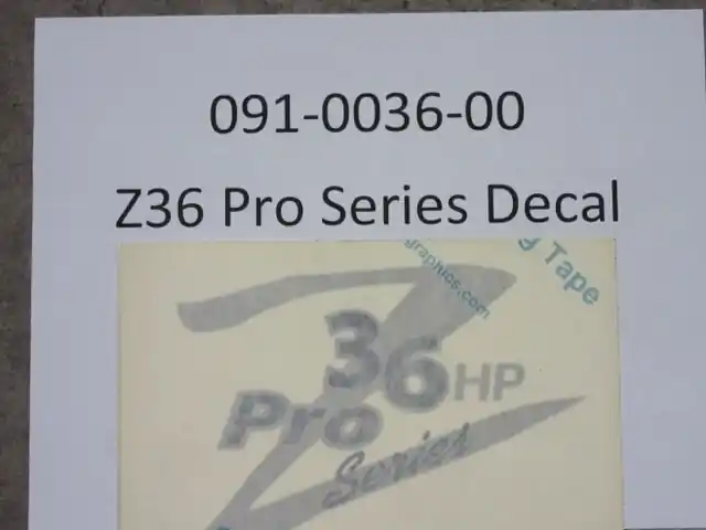 Z36 Pro Series Decal - Bad Boy Part # 091-0036-00 Direct From Factory