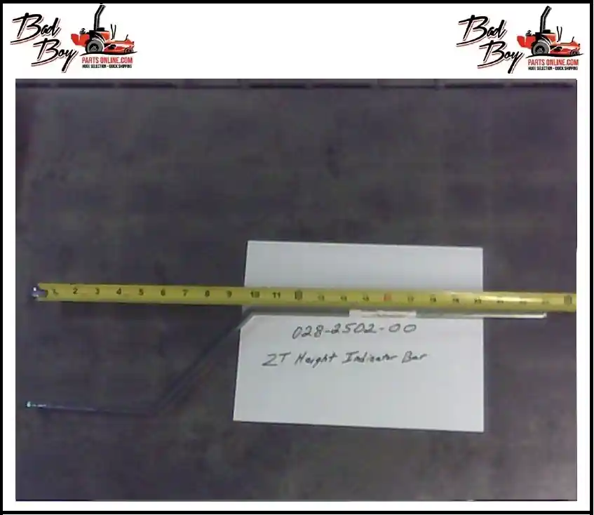 ZT Height Indicator Bar - Bad Boy Part # 028-2502-00 Price Cut