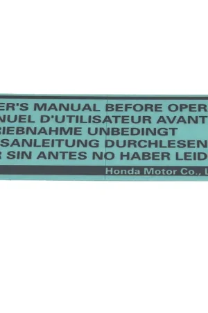 HO-87522ZH9010 - 87522-ZH9-010 LABEL, CAUTION (Honda Code 7005820) Honda Engine Parts (HO-87522ZH9010) In Demand
