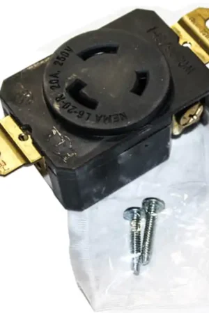 Special Discount SEW-L620R - Locking Receptacle NEMA L6-20R L6-20 Twist Lock Outlet Turnlok 20A 250V L620-R, Three Prong Plug Generator Parts (SEW-L620R)