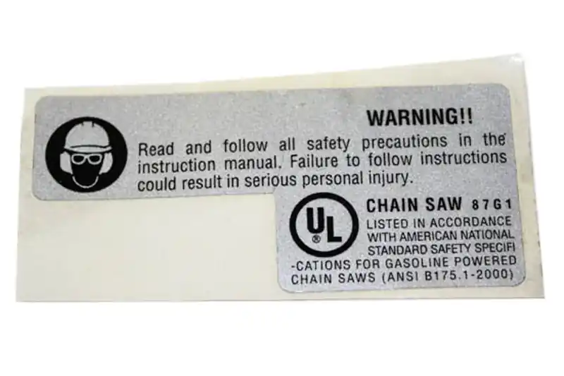 EC-89011439433 - ECHO LABEL, KICKBACK WARNING 89011439433 Echo (EC-89011439433) Free Returns