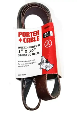 Price Cut PC-A300803 - Porter Cable 1" X 30" Sanding Belt, 80 Grit, 3 Belts Per Sleeve, Porter-Cable (PC-A300803)