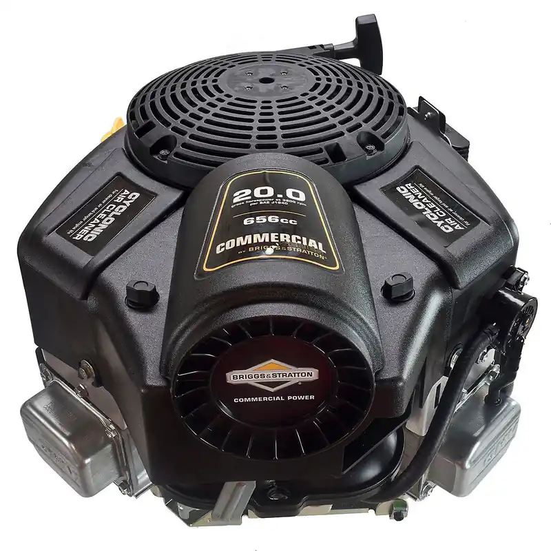 40T876-0011 - 20HP Vertical 1" x 3-5/32" Shaft, Intek IC, OHV, RECOIL Start Only, Fuel Pump, 9 Amp Alternator, Cyclonic Air Filter, for Walk Behinds, Remote Choke, Briggs Stratton Engine (40T876-0011) Free Returns