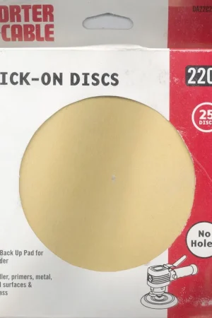 PC-DA22025 - Sanding Disc, 6" Stick-On, 220 Grit, 25 Pack, No Holes Porter-Cable Tool (PC-DA22025) Fan Favorite