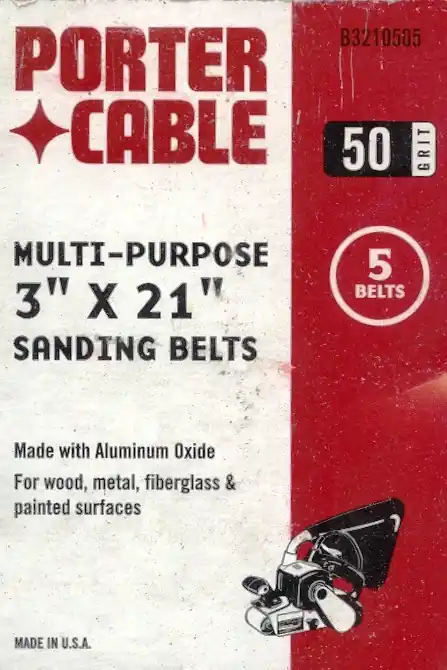 PC-B3210505 - Sanding Belt, 50 Grit, 5 Pack, 3" X 21" Belt Porter-Cable Tool (PC-B3210505) Crafted