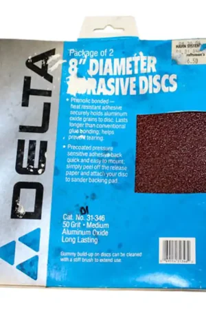 Trusted Brand DELTA-31346 - 8" 50 Grit Abrasive Discs, 2/pkg. Delta (DELTA-31346)