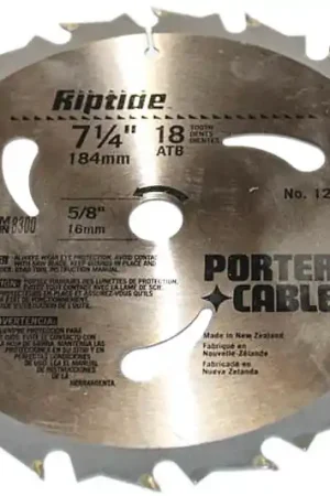 Grab Now PC-12800 - Riptide 7-1/4-Inch 18 Tooth ATB Thin Kerf Framing Saw Blade with 5/8-Inch and Diamond Knockout Arbor for Blade-Right Saws Porter Cable (PC-12800)