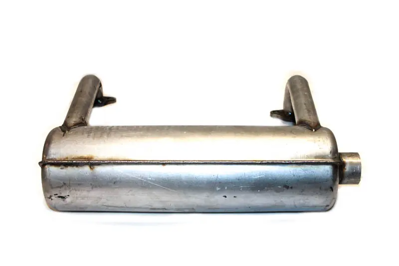Sale BS-MUFFLER-52 - Muffler (above deck mounting) to fit Briggs & Stratton Vertical model 40-44-49 engines, exhausts out left side (starter side) (BS-MUFFLER-52)