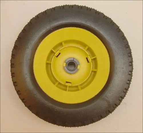 LM-WHEEL-PL-8-Y3 - 8" Drive Wheel, Plastic, 1 3/4" wide, 1/2" bore, 1-7/8" bore length, Yellow Sears Lawnmower Parts (LM-WHEEL-PL-8-Y3) While Supplies Last
