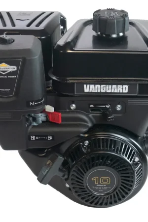 Authentic 19L237-0013 - 10hp Horizontal 1"x3-21/32" Keyed Shaft, Vanguard, OHV, Recoil Electric Start, Starter Switch, LOS, Briggs Stratton Engine 4 ¼" crankshaft height ***<i>Flush mount muffler</i> (19L237-0013)