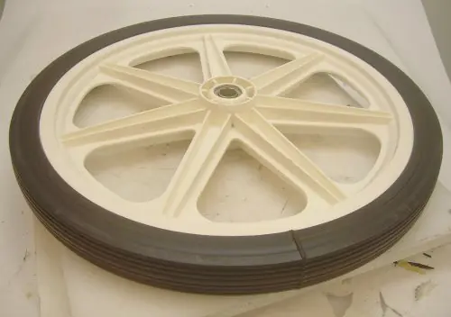 T19X158WH-A - 19.25" x 1-5/8" wheel for high wheel pushmowers and lawn carts, 3/4" ID Bearings, 2-1/2" Wide at Hub Misc Tire (T19X158WH-A) Next Day Delivery