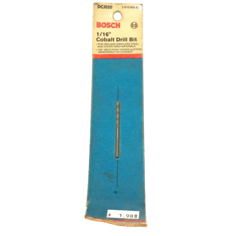 BOS-DCJ020 - Drill bit cobalt/steel 1/16" Bosch Tool, Bosch (BOS-DCJ020) Fast Shipping