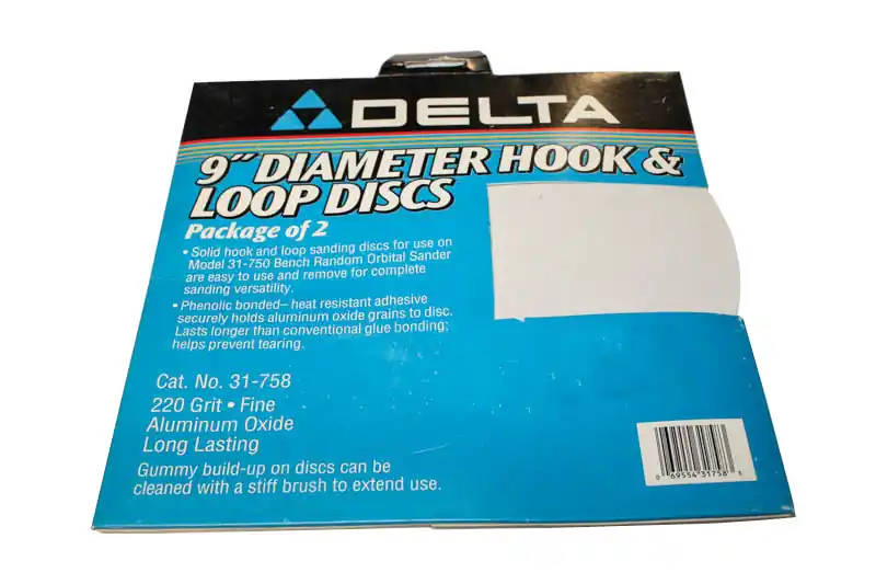 Direct From Factory DELTA-31758 - Delta-31758 9" diameter hook & loop discs, package of 2. 220 grit fine aluminum oxide (DELTA-31758)