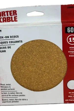 Flash Sale PC-726600615 - porter cable 726600615 ADHESIVE BACK SANDING DISCS, 60 GRIT, 15 PACK, Porter-Cable (PC-726600615)